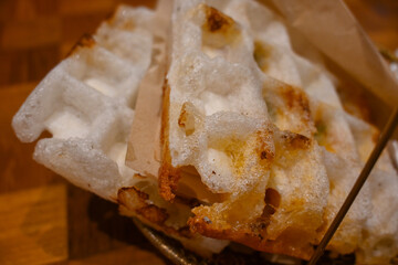 a crispy waffle