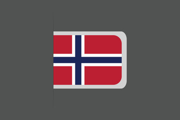 Obraz premium Norway flag, The flag of Norway, Flag of Norway national country symbol illustration Vector, Rectangle Norway flag illustration, Flat vector illustration 
