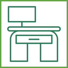 Fototapeta premium Desk Icon Design