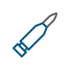 Bullet icon vector illustration. Concept of military, weapon, and war.