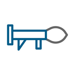 Rocket launcher icon. Concept of military, weapon, and war.