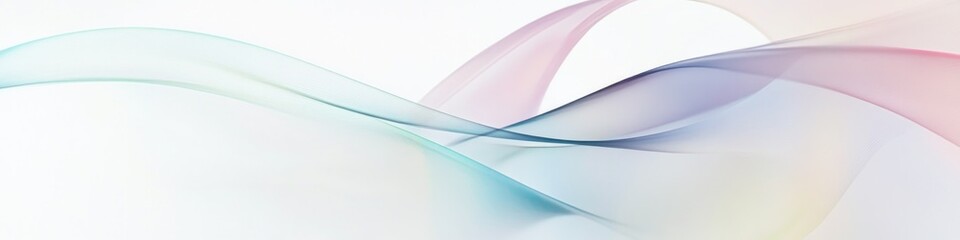 Fototapeta premium Soft, flowing lines in pastel colors create serene, calming atmo