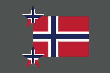 Obraz premium Norway flag, The flag of Norway, Flag of Norway national country symbol illustration Vector, Rectangle Norway flag illustration, Flat vector illustration 