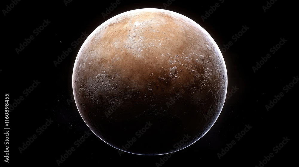 Poster exploring the surface of pluto outer space astronomical image cosmic environment planetary view cele