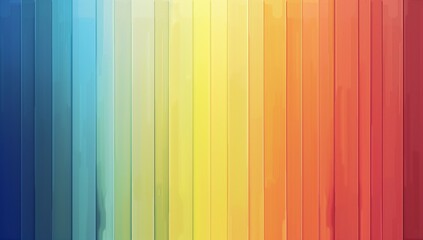 Colorful vertical rainbow gradient background with a wooden wall texture.