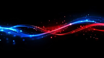 Dynamic Abstract Design with Glowing Red and Blue Lines