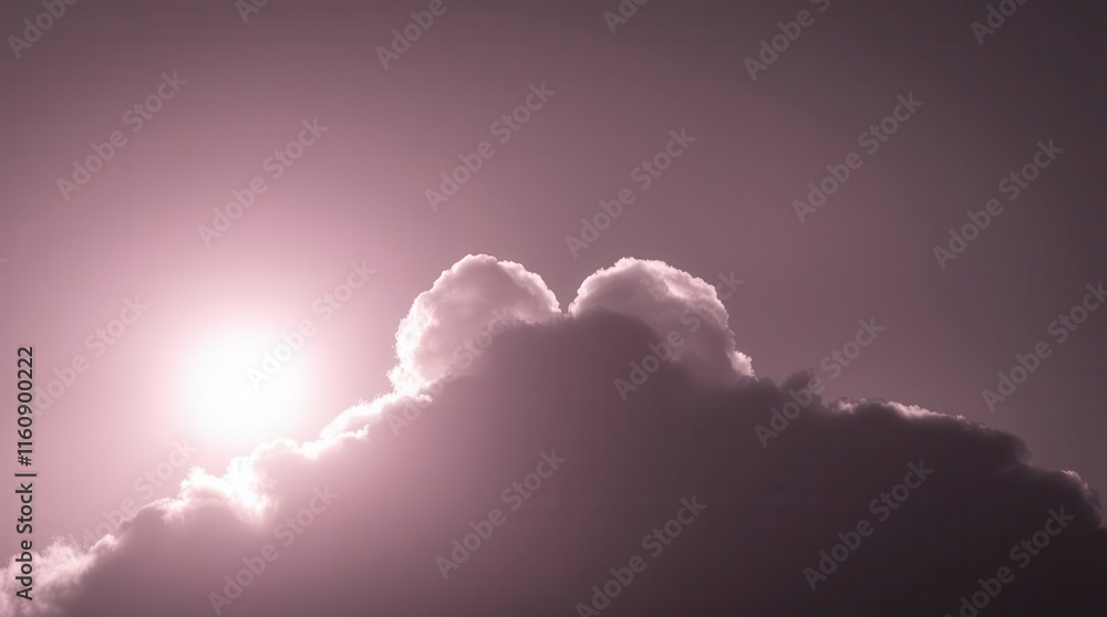 Poster A captivating view of clouds illuminated by sunlight, creating a serene and atmospheric scene.