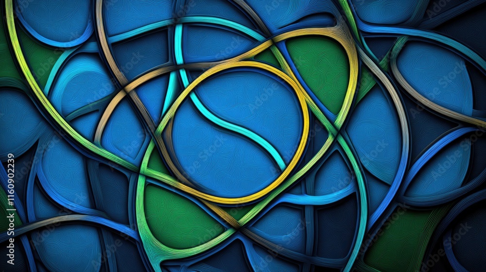 Poster dynamic abstract patterns digital art colorful background modern aesthetic creative design concept