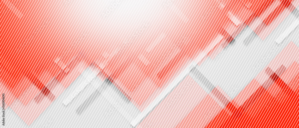 Poster abstract red background with square shapes