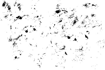 Grunge overlay texture with black ink or paint strokes isolated on white background. Grunge decoration elements for design effect