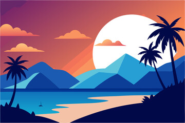 "Vibrant Summer Background Vector Illustration"

