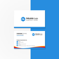 Professional creative business card Design template