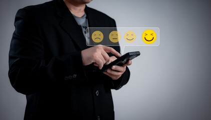 Client or consumer rating service experience on online app. Includes customer satisfaction reviews, feedback surveys, and evaluations of service quality, impacting a business's reputation and ranking	