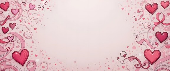 Romantic Pink Hearts: A Delicate Valentine's Design