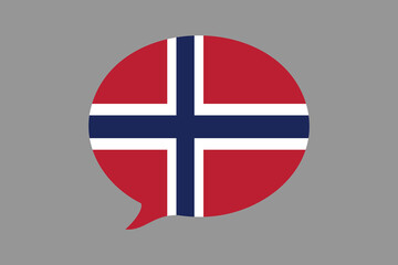 Obraz premium Norway flag with massage sign, Norway flag vector graphic, Norway country flag is a symbol of freedom, National Norway flag, vector illustration 