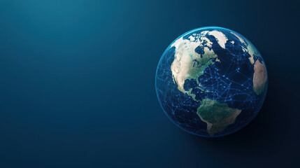Fototapeta premium holographic globe illustrating global connectivity and integration