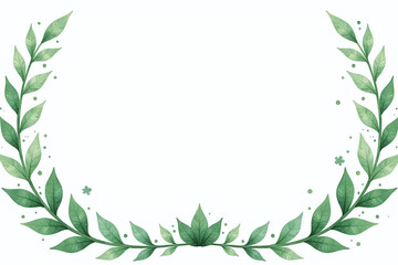 Obraz premium watercolor winter scene features simple greenery surrounding small crest perfect decorative frames