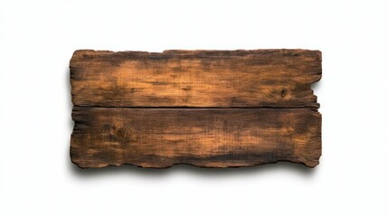 Vintage Wooden Signboard - Isolated Planks on White Background with Clipping Path