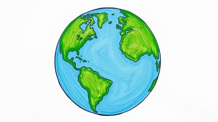 Earth Globe with Environmental Concept
