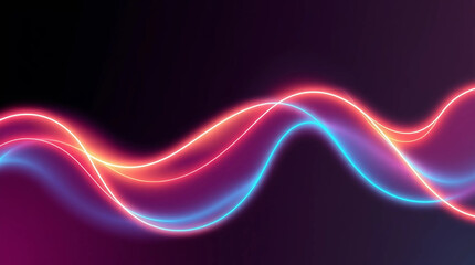 Gradient Flowing Neon Waves with Illumination