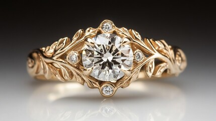 Fancy vintage diamond ring with exquisite setting