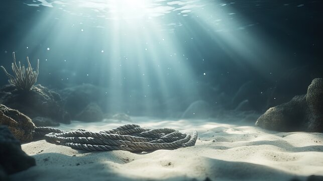 Underwater damaged cables on seabed reveal the fragility of global communication networks, emphasizing the need for resilience and maintenance in modern connectivity infrastructure.
