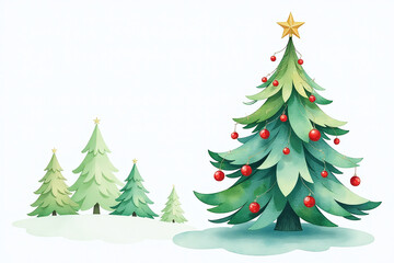 christmas tree png watercolor element set white background available use graphics designs media