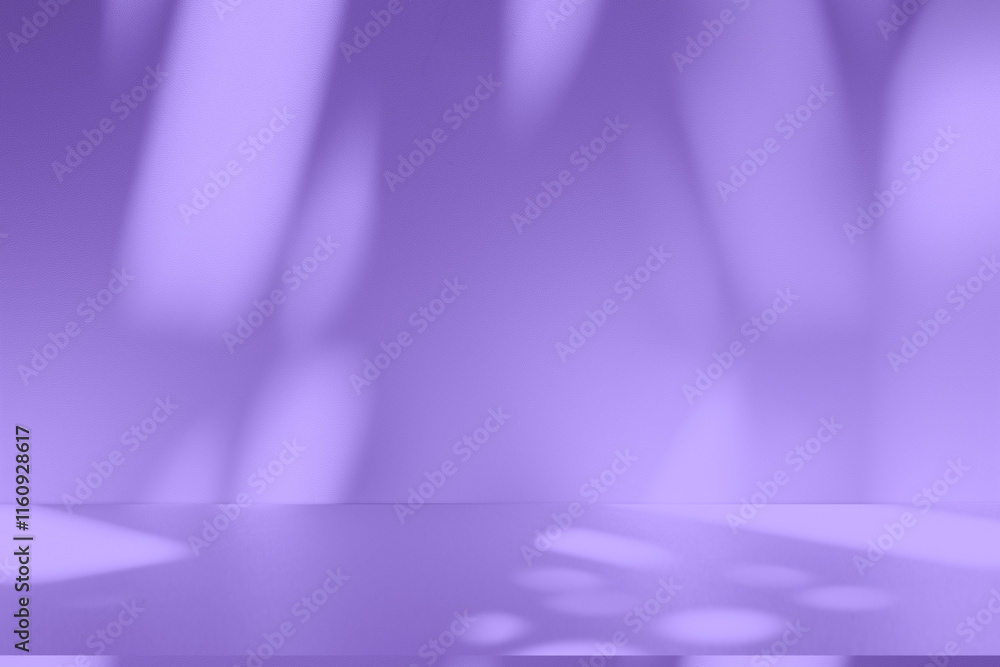 Poster wall interior background, studio and backdrops show products. with soft light shadow from window col