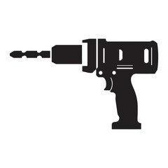Drill silhouette vector icon illustration