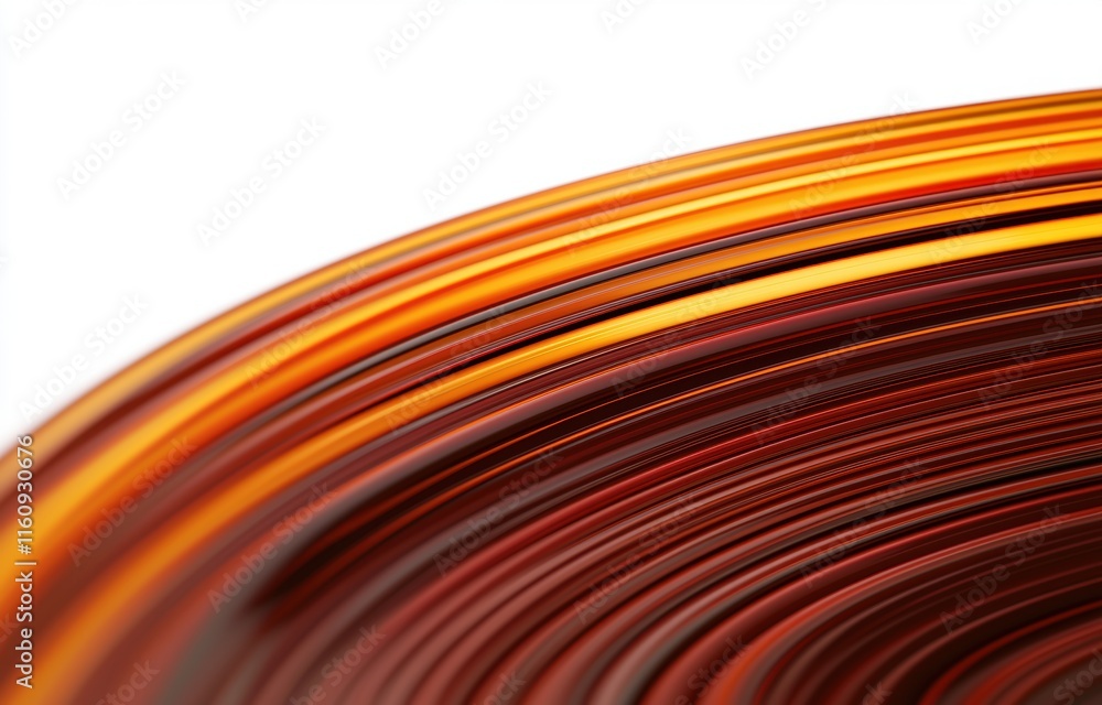 Poster abstract orange and brown lines creating a swirling pattern