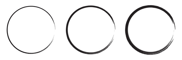 Black Paint Stroke Brush Circles