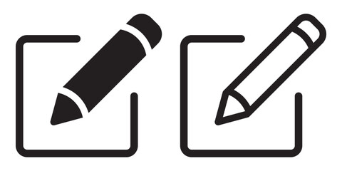 Edit icon collection. Modify document symbol. Text editing icon. Pencil tool. Register now. Vector illustration. EPS 10