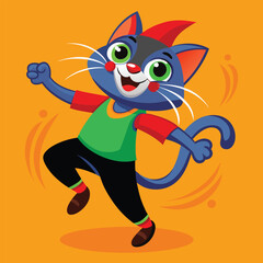 cat with a smile vector illustration