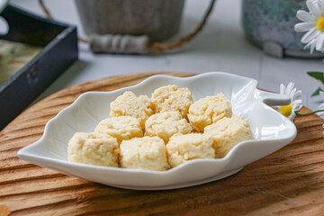 Almond Sugee Cookies are rich, buttery, with a nutty almond flavor, a popular kuih during Hari Raya