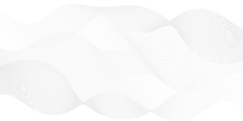 Abstract glowing white blend line smooth flow soundwave curve energy gradient vector futuristic digital outline line science design.