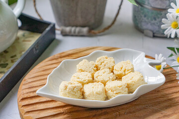 Almond Sugee Cookies are rich, buttery, with a nutty almond flavor, a popular kuih during Hari Raya