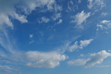 Clear sky and beautiful white clouds