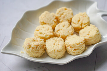 Almond Sugee Cookies are rich, buttery, with a nutty almond flavor, a popular kuih during Hari Raya