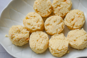 Almond Sugee Cookies are rich, buttery, with a nutty almond flavor, a popular kuih during Hari Raya