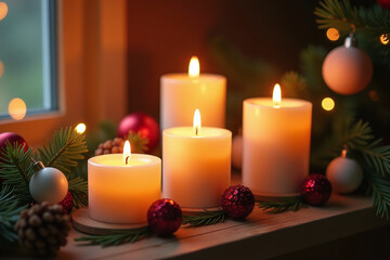 festive candles add warm ambiance holiday decor festive decorations soft glowing light inside