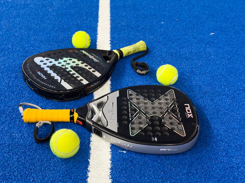 Kyiv, Ukraine, November 4, 2024. Padel racket, Bullpadel,