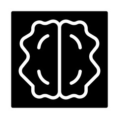 Brain icon, top view. Concept of human intelligence, mental health, and psychology.