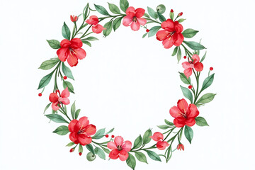 floral patterns adorn watercolor christmas wreath festive designs crisp white