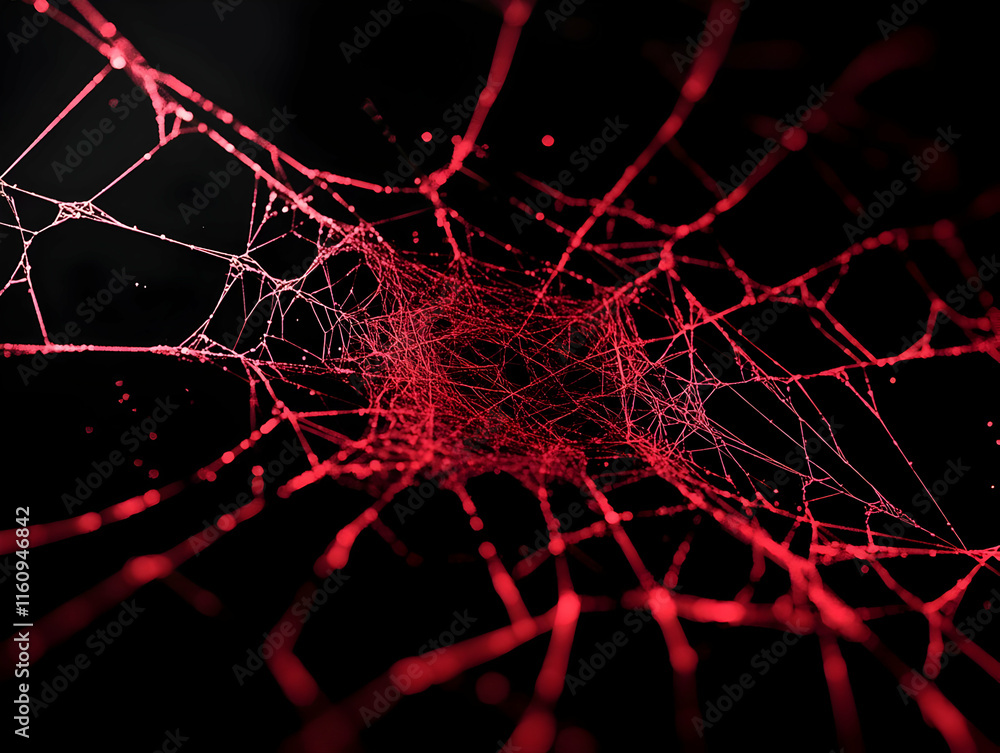 Poster red spiderweb abstract background image
