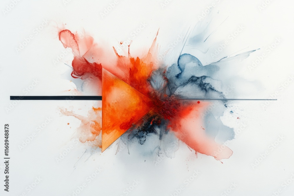 Poster a bold and simple line drawing of a door opening to reveal a burst of light and abstract shapes, rep