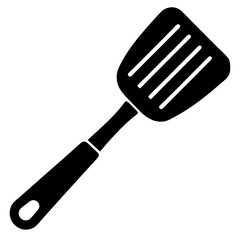 Spatula icon silhouette vector art illustration
