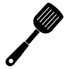 Spatula icon silhouette vector art illustration
