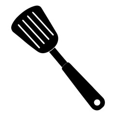 Spatula icon silhouette vector art illustration
