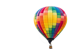 Colorful Hot Air Balloon on Transparent Background