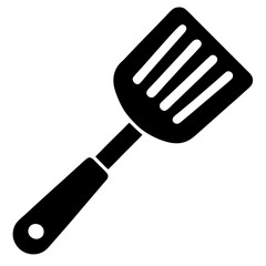 Spatula icon silhouette vector art illustration
